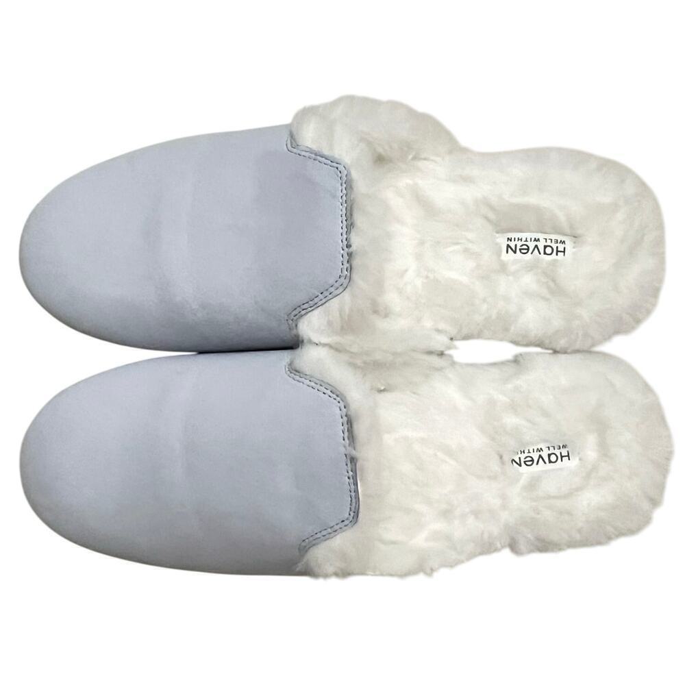Haven Well Within Slippers Women’s Sz 10 100% Suede Leather with Faux Fur lining